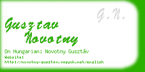 gusztav novotny business card