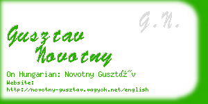 gusztav novotny business card